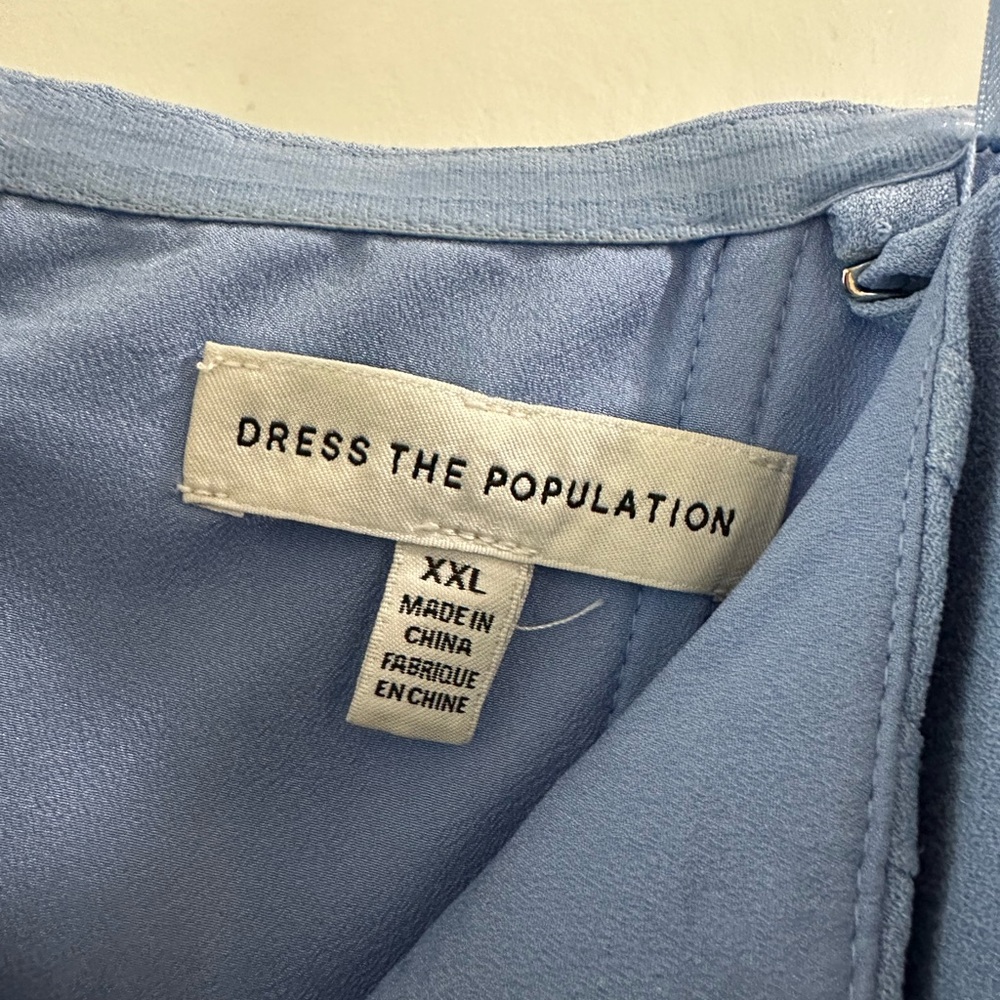 Dress the Population Sky Blue Off The Shoulder Dress Gown - Picture 7 of 10